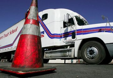 Truck and Cone